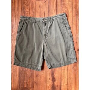 Tommy Bahama Men's Green Cotton Rayon Bamboo Blend Shorts Size 40 Flat Front